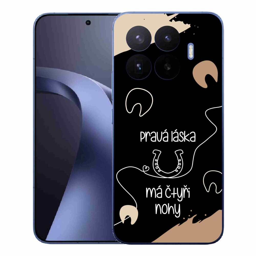 Gélový kryt mmCase na Xiaomi 17T Pro - konský motív čierne pozadie