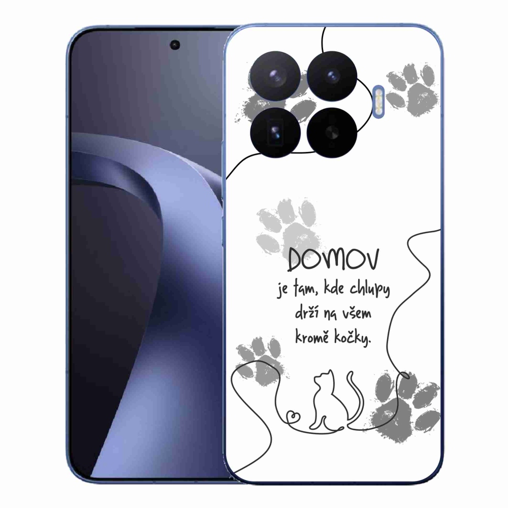 Gélový kryt mmCase na Xiaomi 17T Pro - mačacie motív biele pozadie