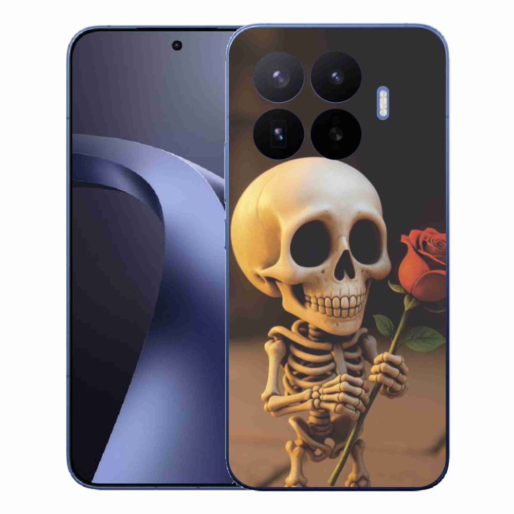 Gélový kryt mmCase na Xiaomi 17T Pro - kostlivec s ružou