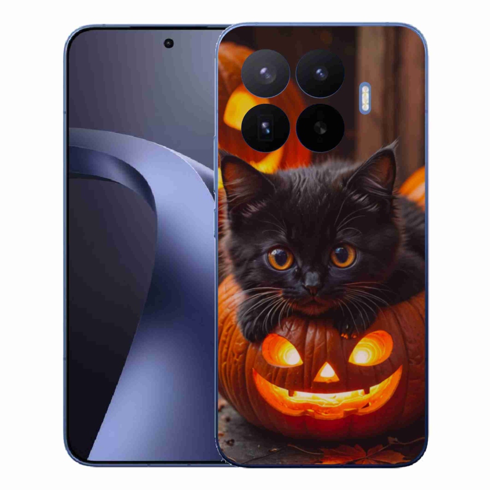 Gélový kryt mmCase na Xiaomi 17T Pro - mačiatko a tekvica