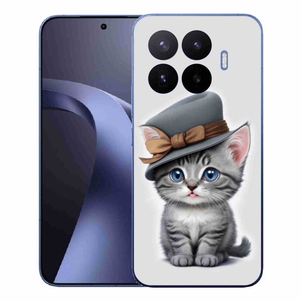 Gélový kryt mmCase na Xiaomi 17T Pro - mačiatko s klobúkom