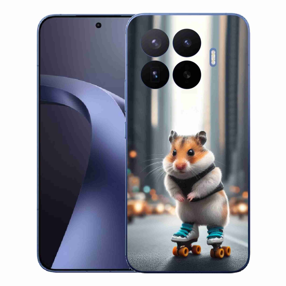 Gélový kryt mmCase na Xiaomi 17T Pro - škrečok na korčuliach