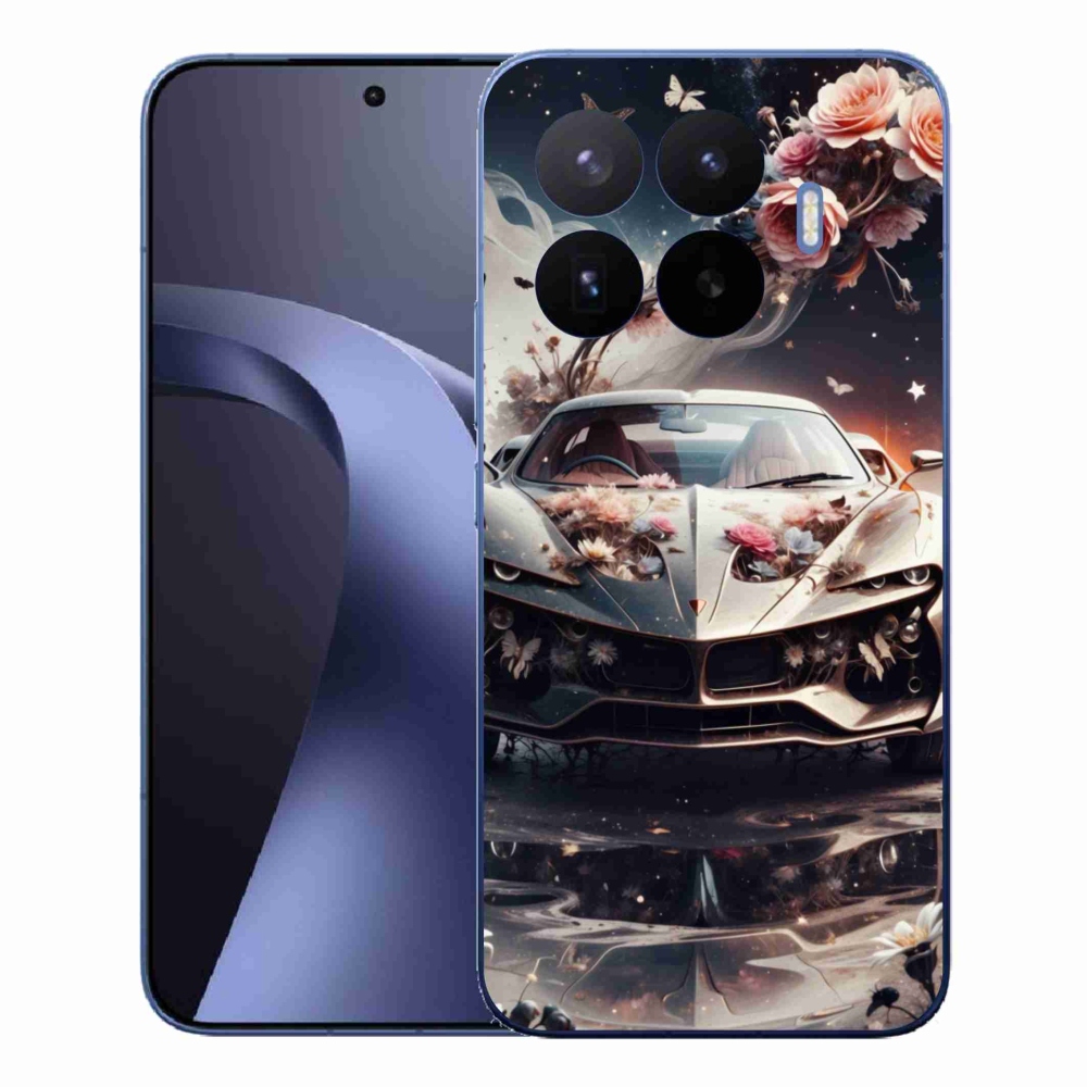 Gélový kryt mmCase na Xiaomi 17T Pro - kvetinový športový automobil
