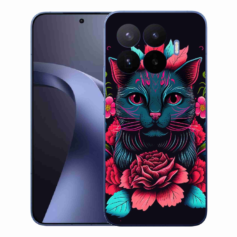 Gélový kryt mmCase na Xiaomi 17T Pro - kvety a mačka