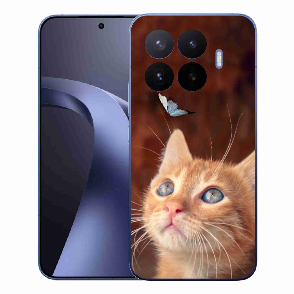 Gélový kryt mmCase na Xiaomi 17T Pro - motýľ a mačiatko