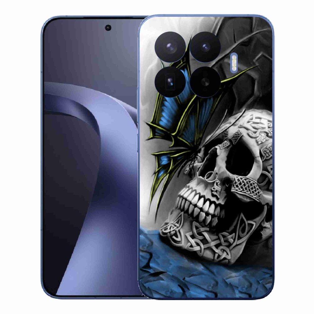 Gélový kryt mmCase na Xiaomi 17T Pro - motýľ a lebka