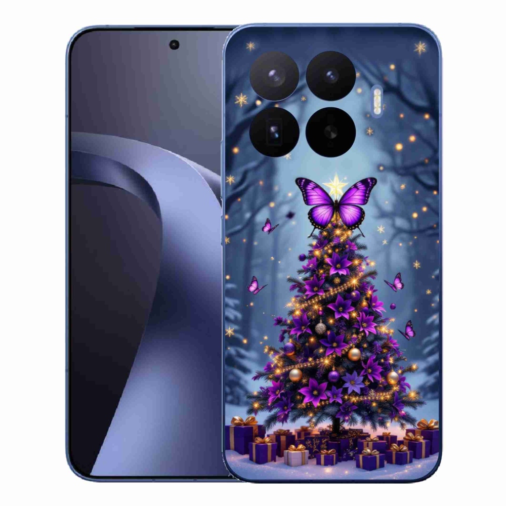Gélový kryt mmCase na Xiaomi 17T Pro - motýlí vianočný stromček