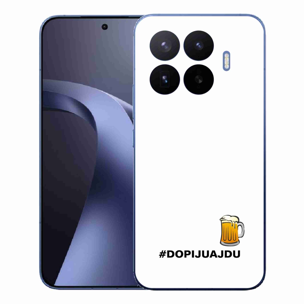 Gélový kryt mmCase na Xiaomi 17T Pro - pivný motív 1 biele pozadie