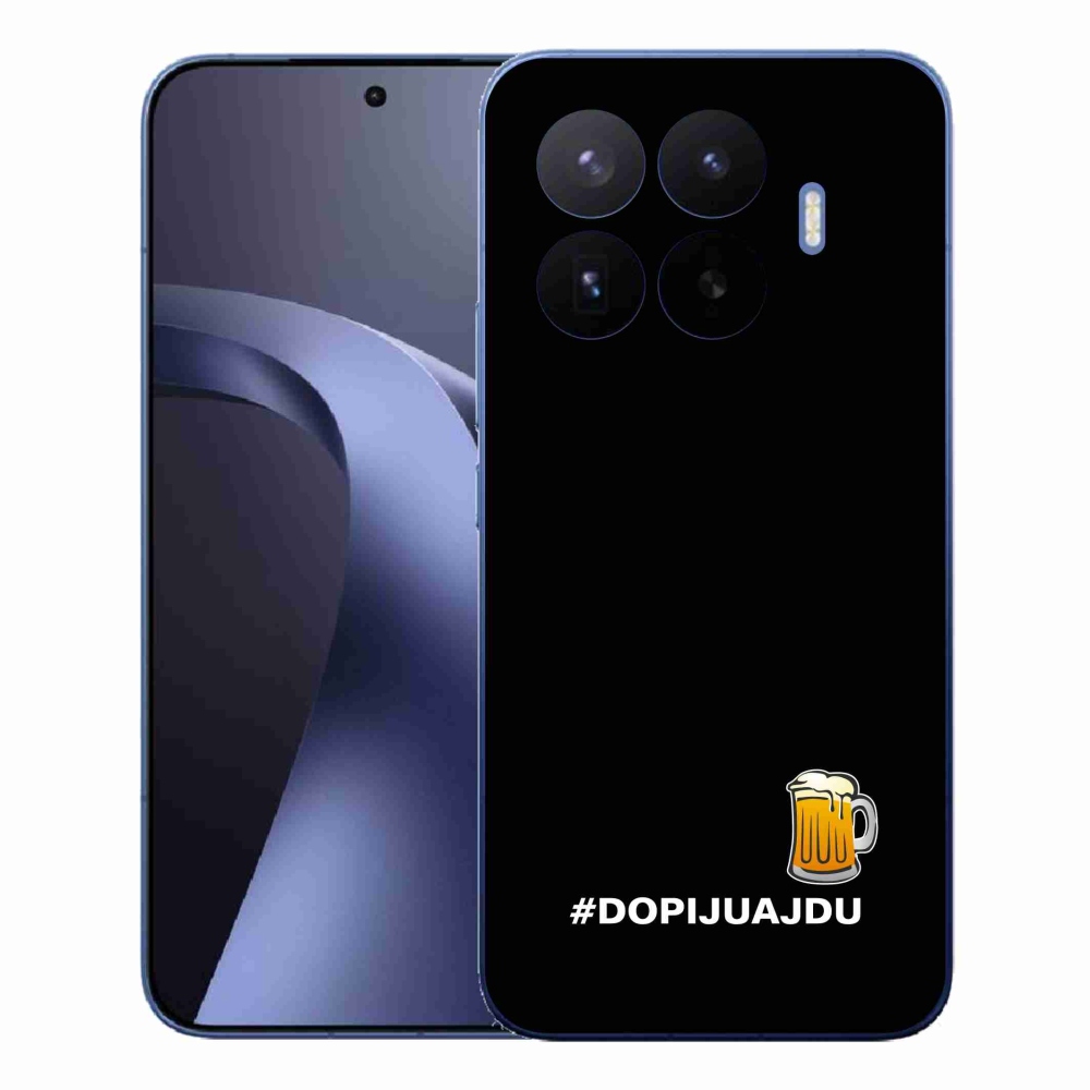 Gélový kryt mmCase na Xiaomi 17T Pro - pivný motív 1 čierne pozadie