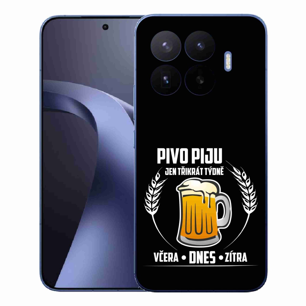 Gélový kryt mmCase na Xiaomi 17T Pro - pivný motív čierne pozadie