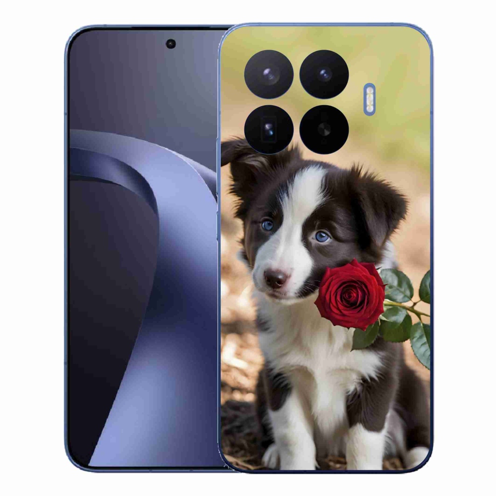 Gélový kryt mmCase na Xiaomi 17T Pro - roztomilá border kólia s ružou