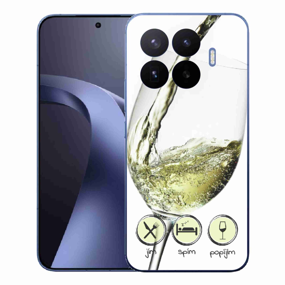 Gélový kryt mmCase na Xiaomi 17T Pro - pohár vína bielej