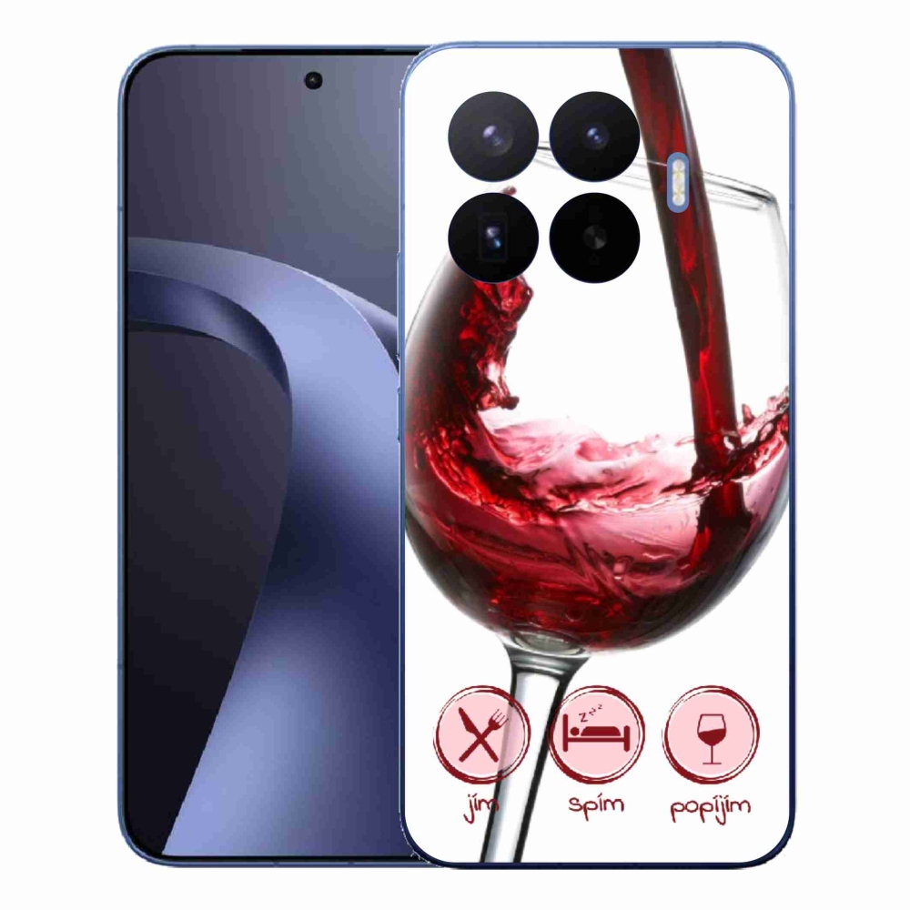 Gélový kryt mmCase na Xiaomi 17T Pro - pohár vína červené