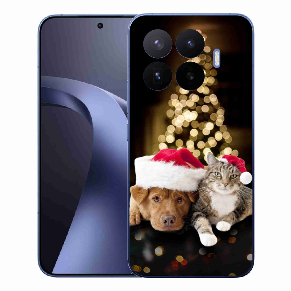 Gélový kryt mmCase na Xiaomi 17T Pro - vianočný pes a mačka