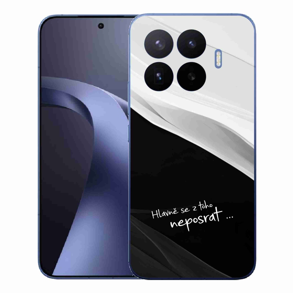 Gélový kryt mmCase na Xiaomi 17T Pro - vtipný text 13 čiernobiele pozadie