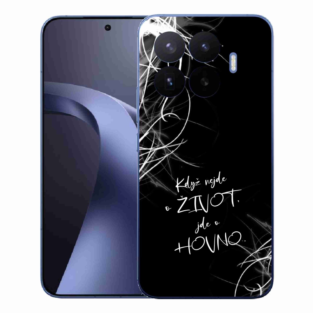 Gélový kryt mmCase na Xiaomi 17T Pro - vtipný text 16 čierne pozadie