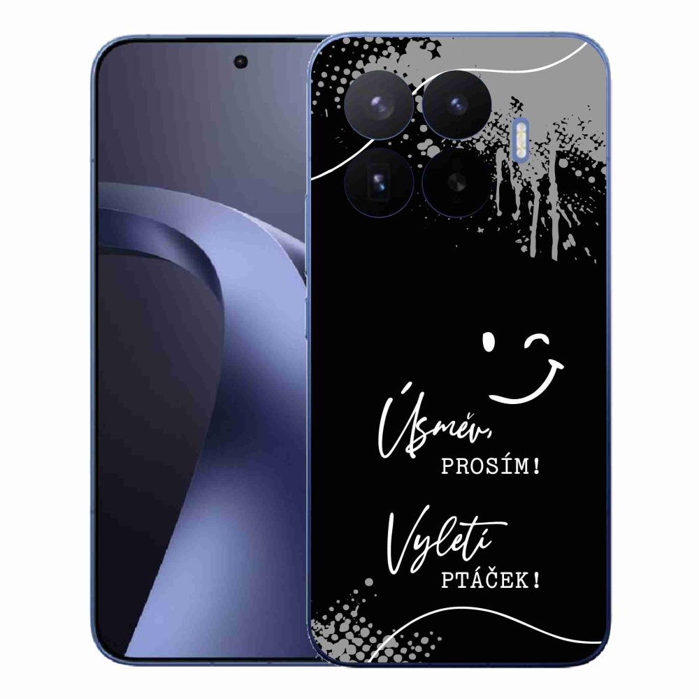 Gélový kryt mmCase na Xiaomi 17T Pro - vtipný text 4 čierne pozadie