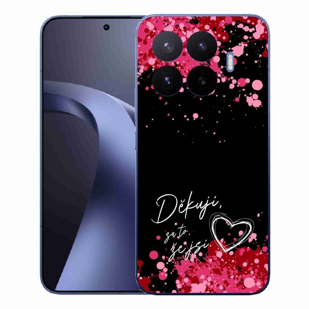 Gélový kryt mmCase na Xiaomi 17T Pro - zamilovaný text 2 čierne pozadie