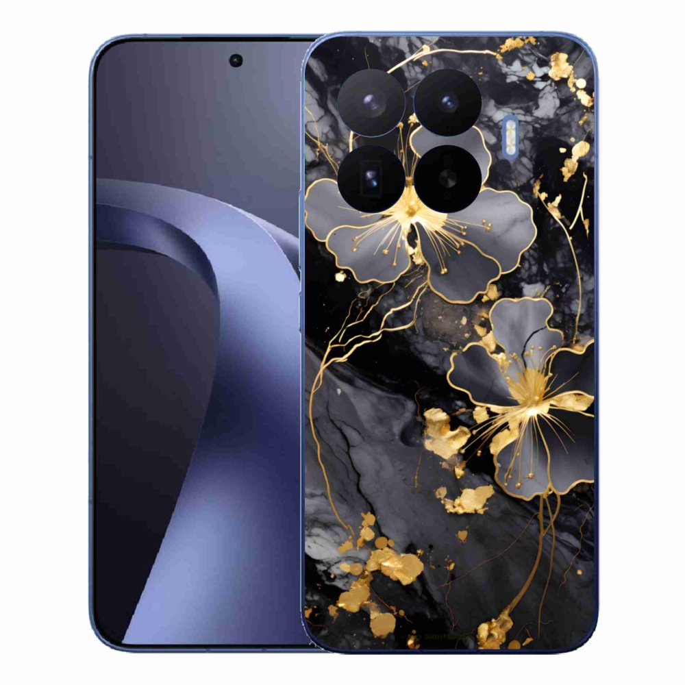 Gélový kryt mmCase na Xiaomi 17T Pro - zlaté kvety