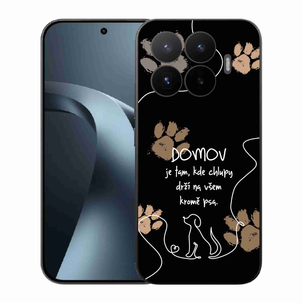 Gélový kryt mmCase na Xiaomi 17T - psí motív čierne pozadie