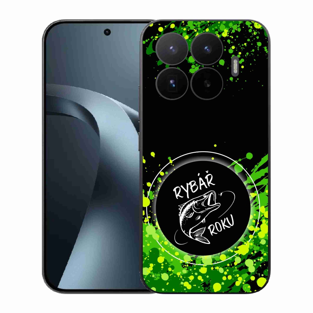 Gélový kryt mmCase na Xiaomi 17T - rybár roku čierne pozadie