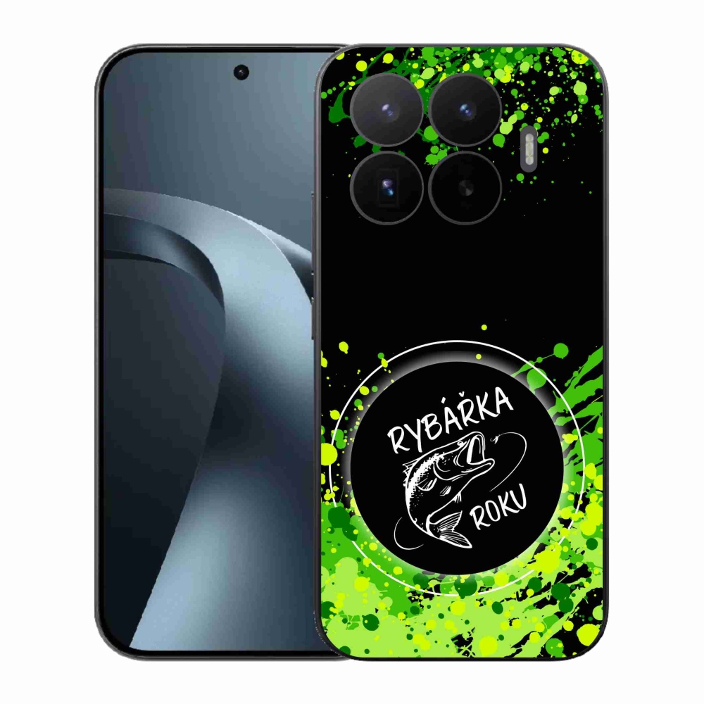 Gélový kryt mmCase na Xiaomi 17T - rybárka roku čierne pozadie