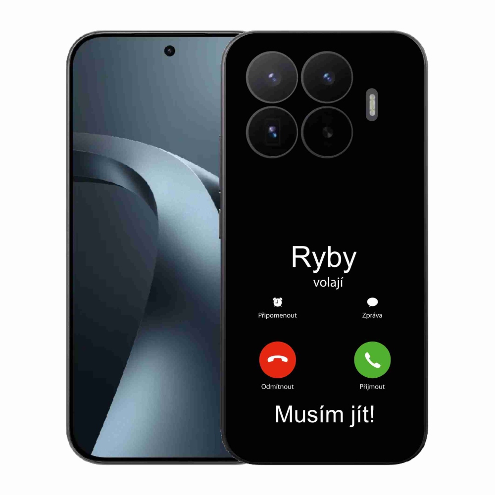 Gélový kryt mmCase na Xiaomi 17T - ryby volajú čierne pozadie