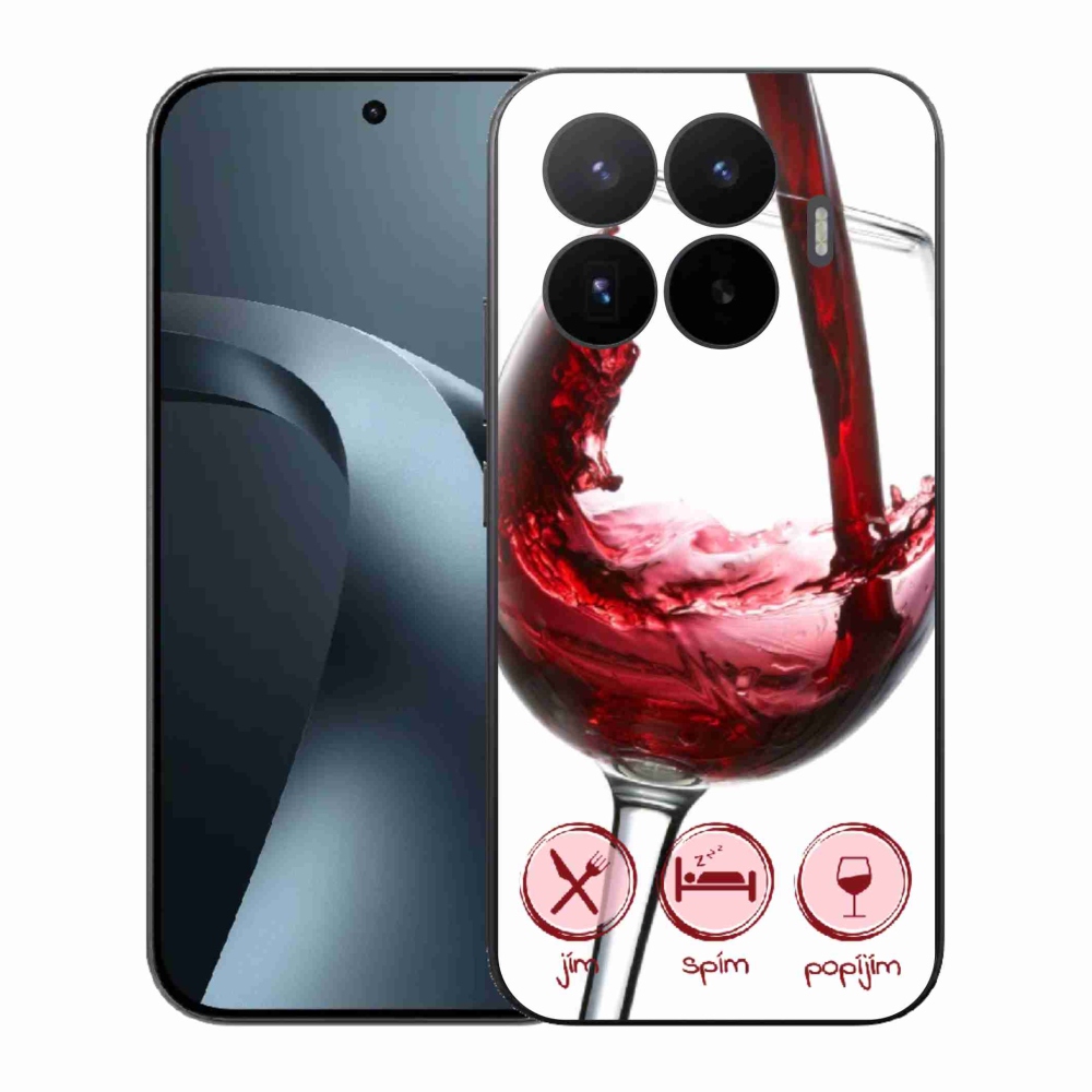 Gélový kryt mmCase na Xiaomi 17T - pohár vína červené
