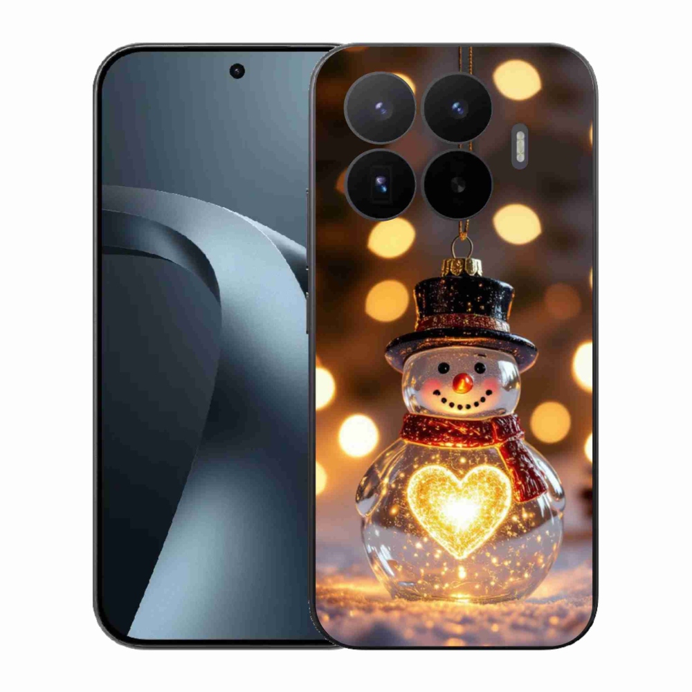 Gélový kryt mmCase na Xiaomi 17T - svietiaci vianočný snehuliak