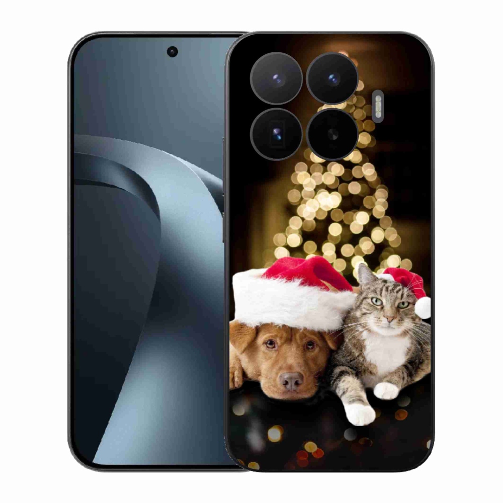Gélový kryt mmCase na Xiaomi 17T - vianočný pes a mačka