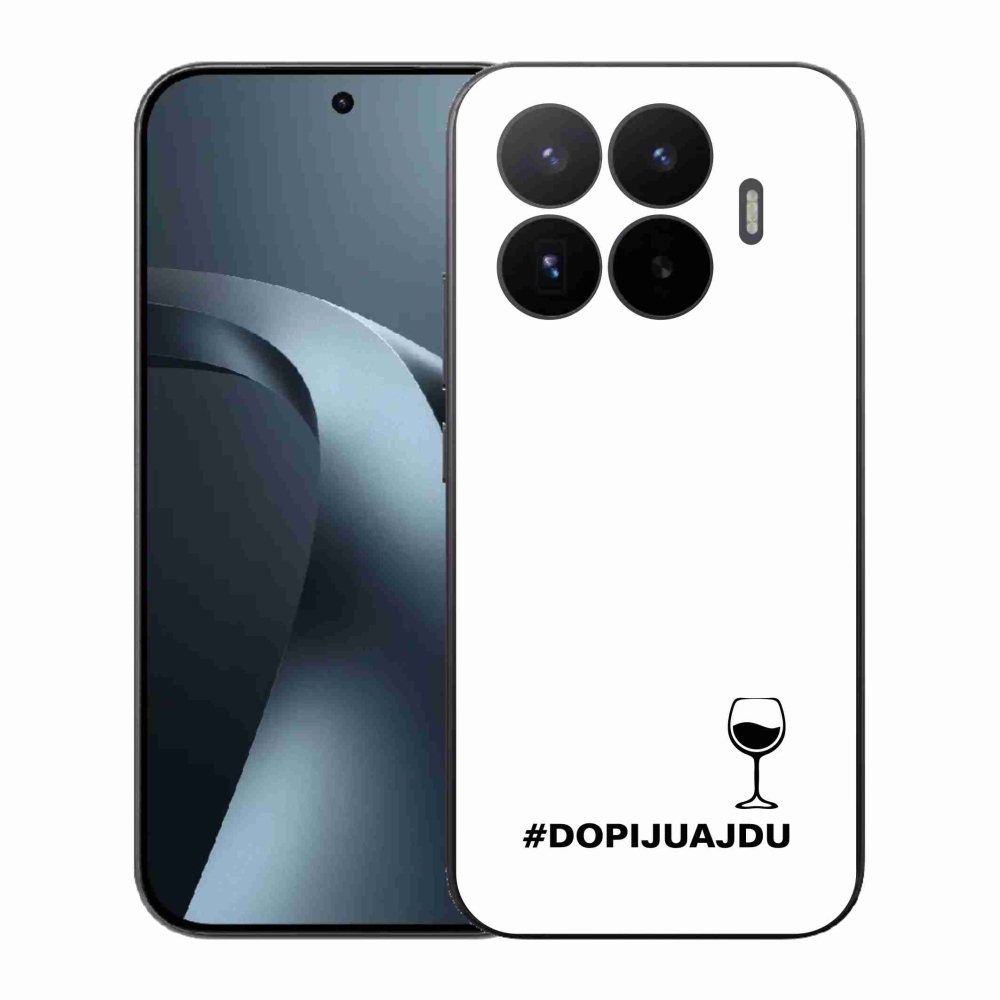 Gélový kryt mmCase na Xiaomi 17T - vínny motív biele pozadie