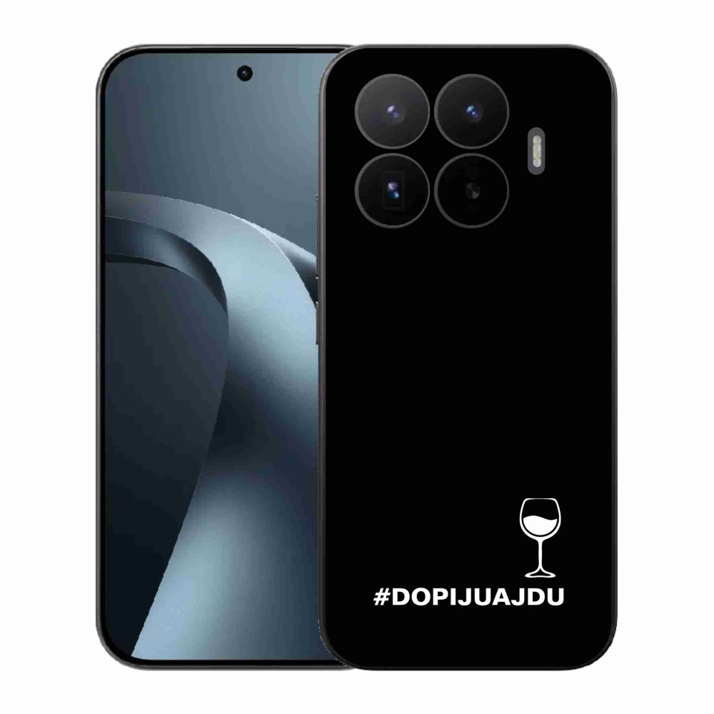 Gélový kryt mmCase na Xiaomi 17T - vínny motív čierne pozadie