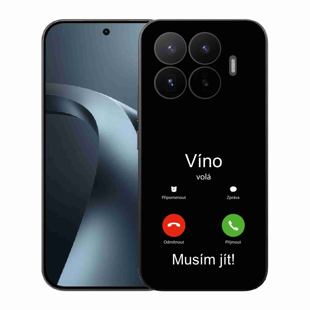 Gélový kryt mmCase na Xiaomi 17T - víno volá čierne pozadie