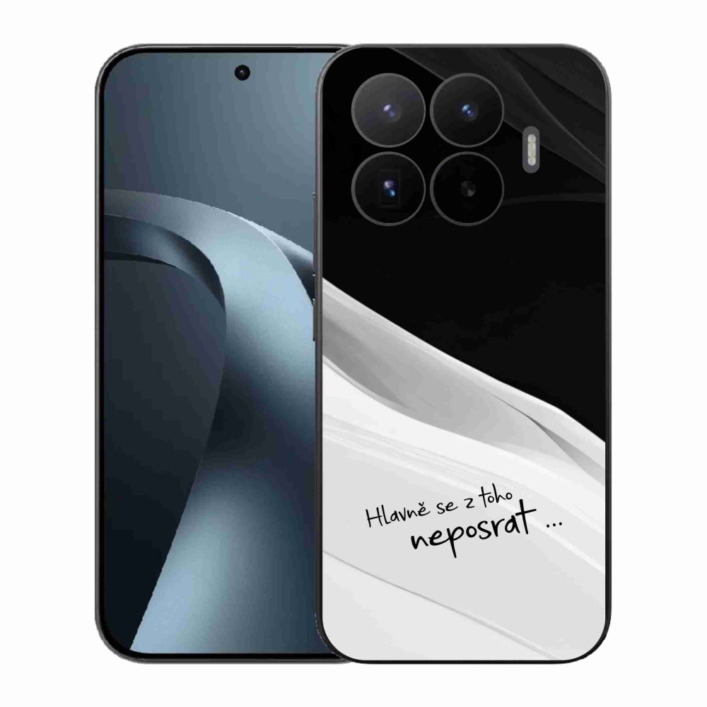 Gélový kryt mmCase na Xiaomi 17T - vtipný text 13 bieločierne pozadie