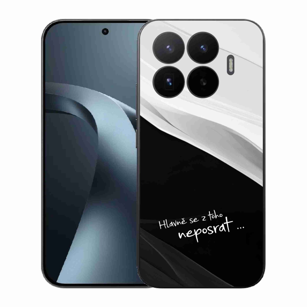 Gélový kryt mmCase na Xiaomi 17T - vtipný text 13 čiernobiele pozadie