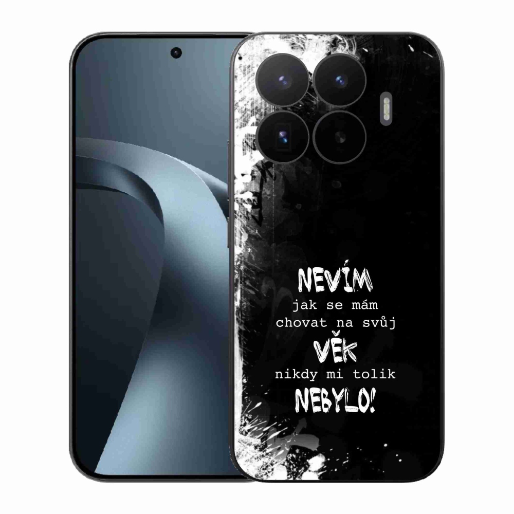 Gélový kryt mmCase na Xiaomi 17T - vtipný text 14 čierne pozadie