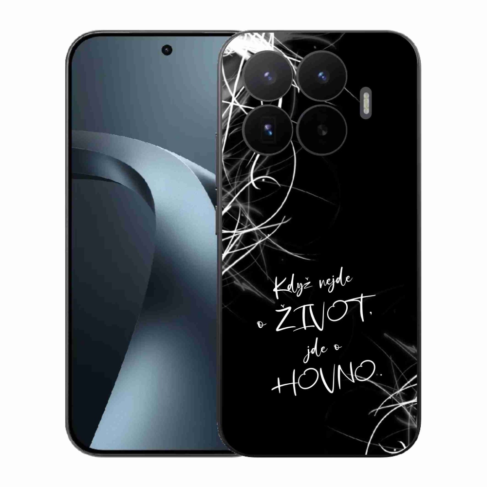 Gélový kryt mmCase na Xiaomi 17T - vtipný text 16 čierne pozadie