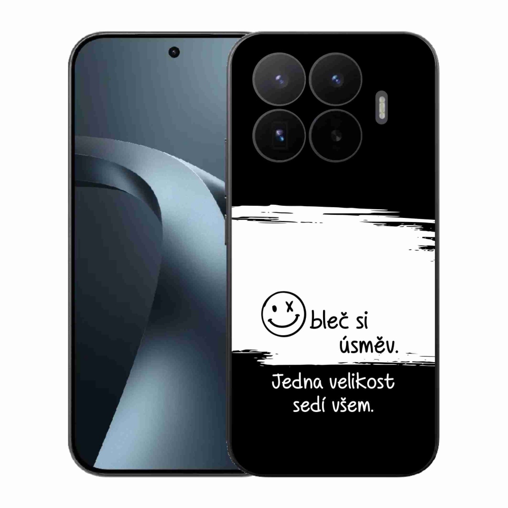 Gélový kryt mmCase na Xiaomi 17T - vtipný text 8 bieločierne pozadie