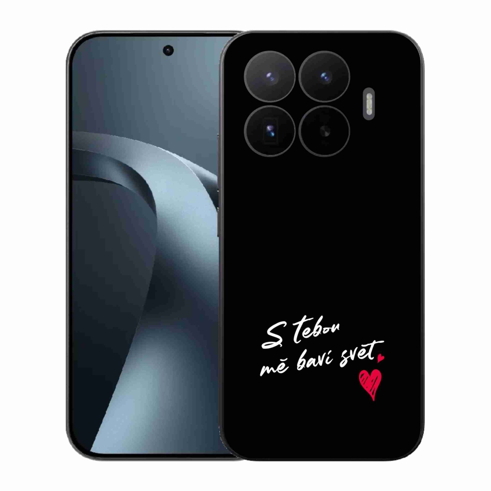 Gélový kryt mmCase na Xiaomi 17T - zamilovaný text 1 čierne pozadie