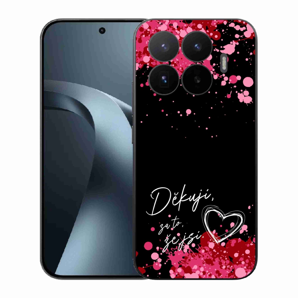 Gélový kryt mmCase na Xiaomi 17T - zamilovaný text 2 čierne pozadie