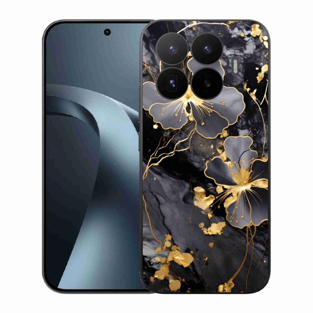 Gélový kryt mmCase na Xiaomi 17T - zlaté kvety