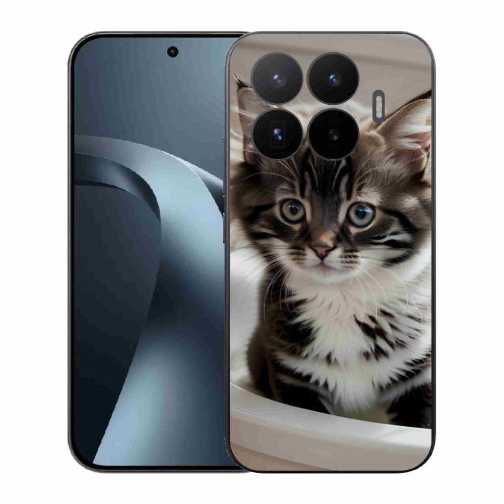 Gélový kryt mmCase na Xiaomi 17T - zvedavé mačiatko
