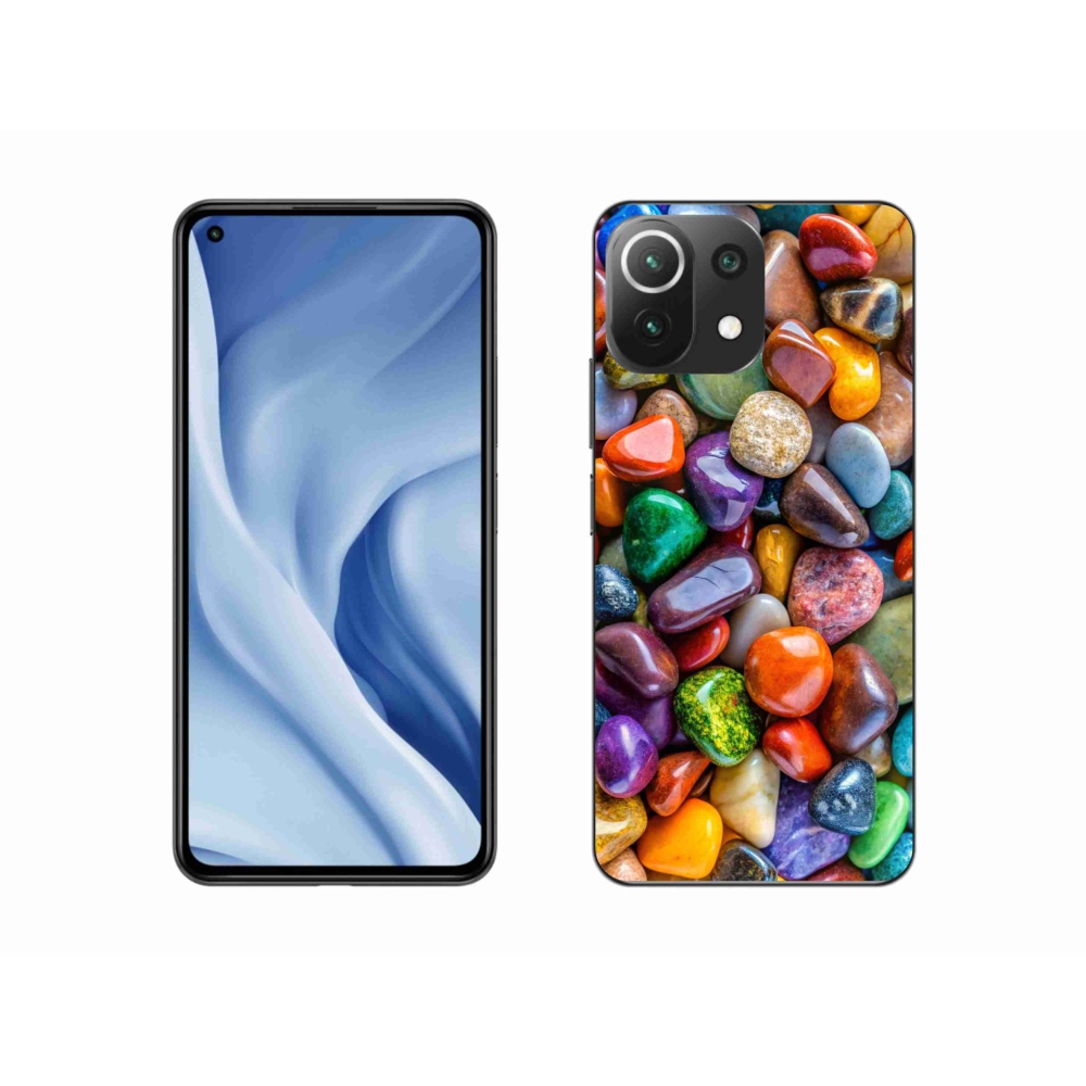 Gélový kryt mmCase na Xiaomi MI 11 Lite/5G - farebné kamienky