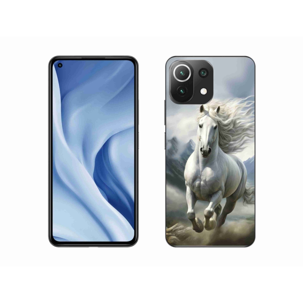 Gélový kryt mmCase na Xiaomi Mi 11 Lite /5G - bežiaci biely kôň 3
