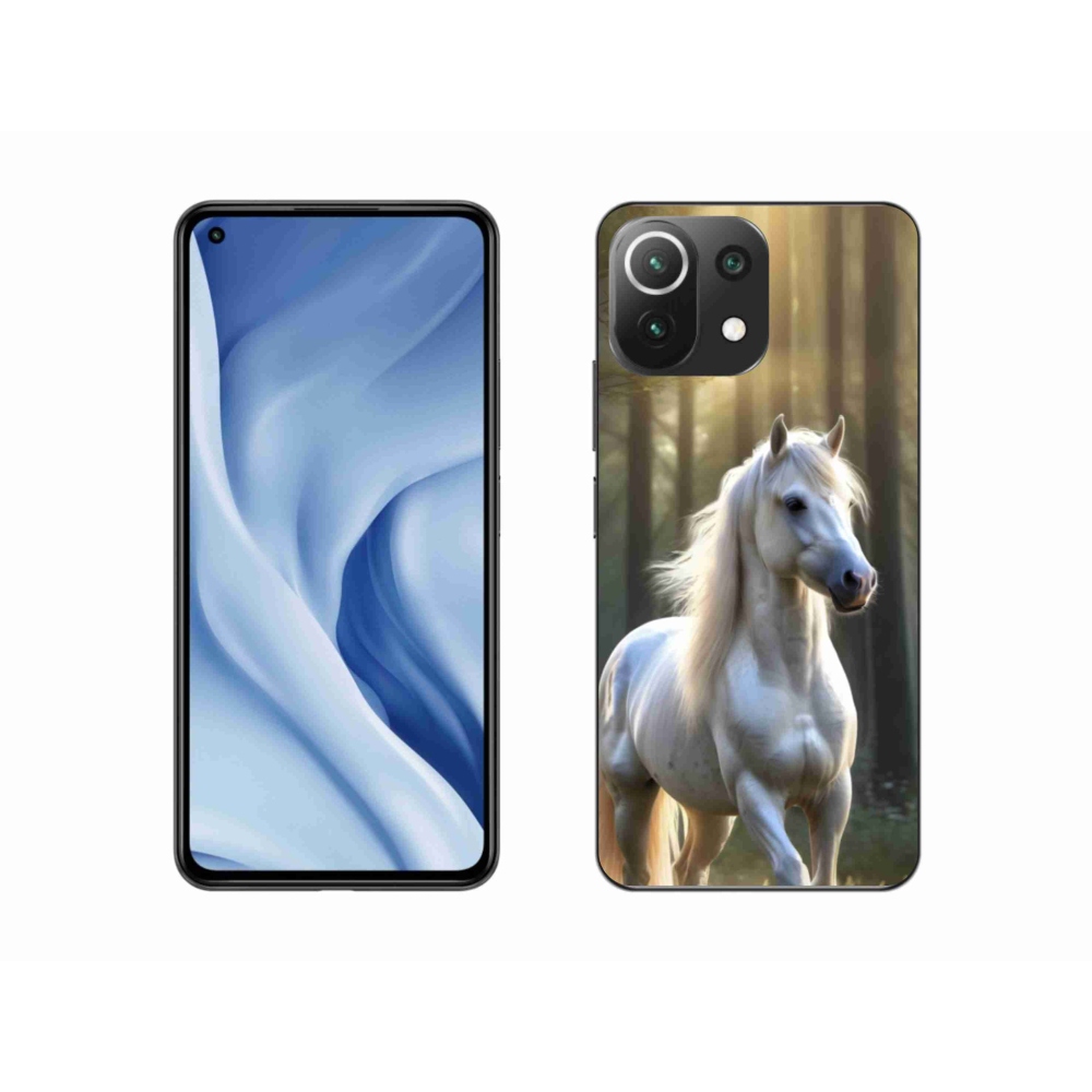 Gélový kryt mmCase na Xiaomi MI 11 Lite/5G - biely kôň 3