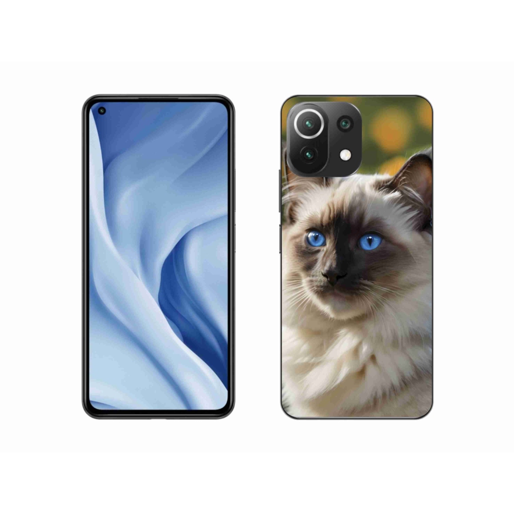 Gélový kryt mmCase na Xiaomi MI 11 Lite/5G - biely ragdoll