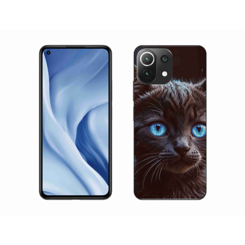 Gélový kryt mmCase na Xiaomi MI 11 Lite/5G - čierne mačiatko 2