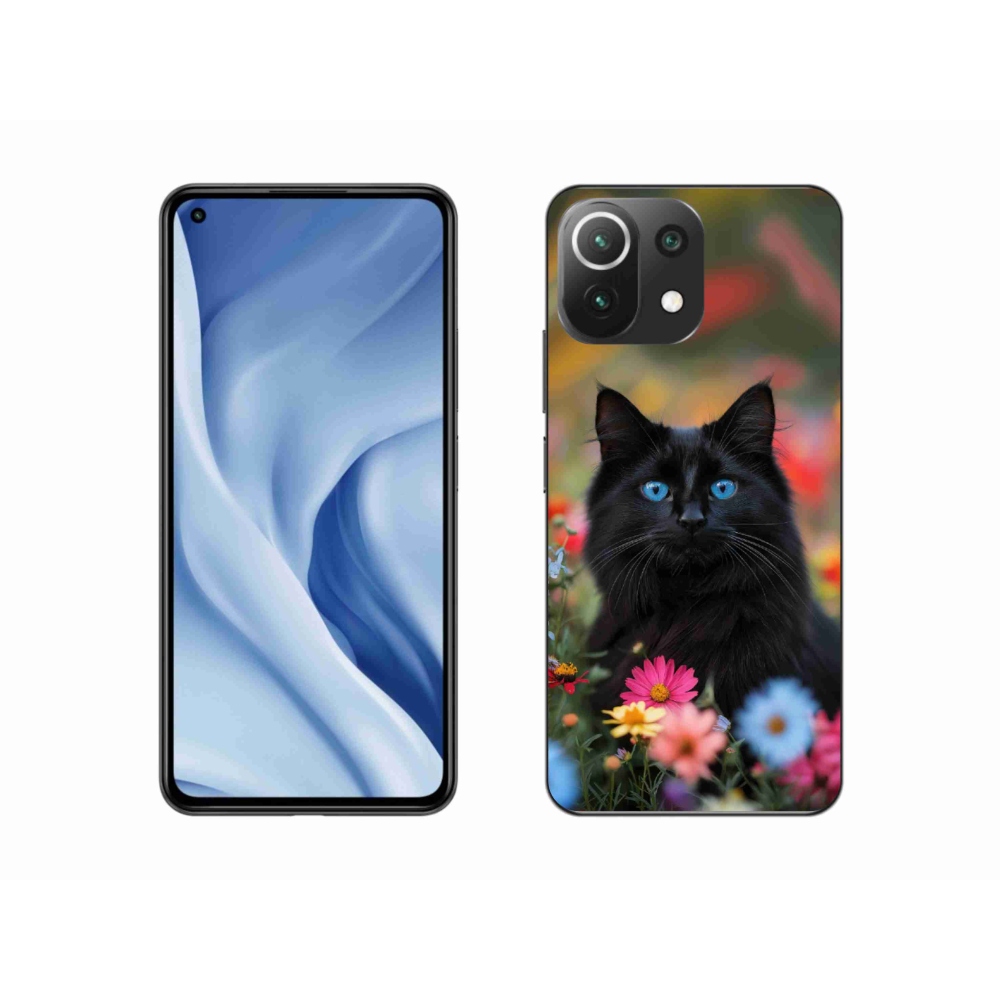 Gélový kryt mmCase na Xiaomi Mi 11 Lite /5G - čierne mačiatko 4