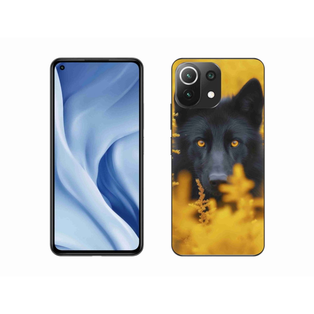 Gélový kryt mmCase na Xiaomi MI 11 Lite/5G - čierny vlk 2