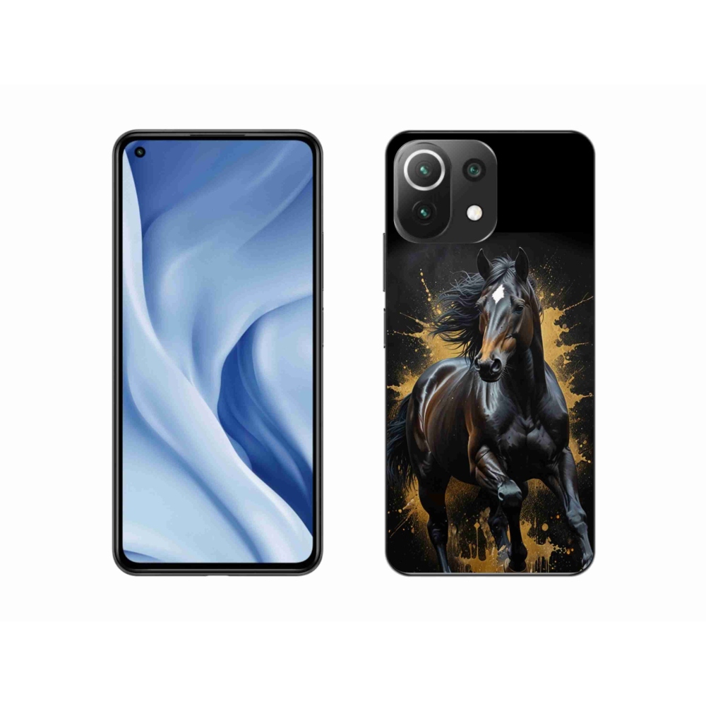 Gélový kryt mmCase na Xiaomi Mi 11 Lite /5G - elegantný čierny žrebec